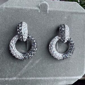 Nolan Miller Door-Knocker Earrings with Austrian crystals